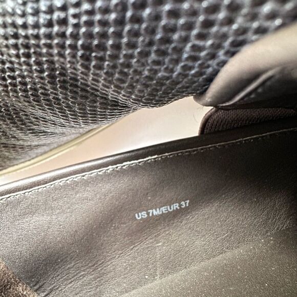 Vince Preston B Slip on Sneaker in Brown / Silver Lizard Embossed Leather Size 7 - Picture 14 of 15